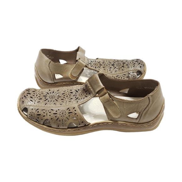 Rieker Anti Stress Mary Jane Sandals Tan Size 9.5 - Picture 2 of 10
